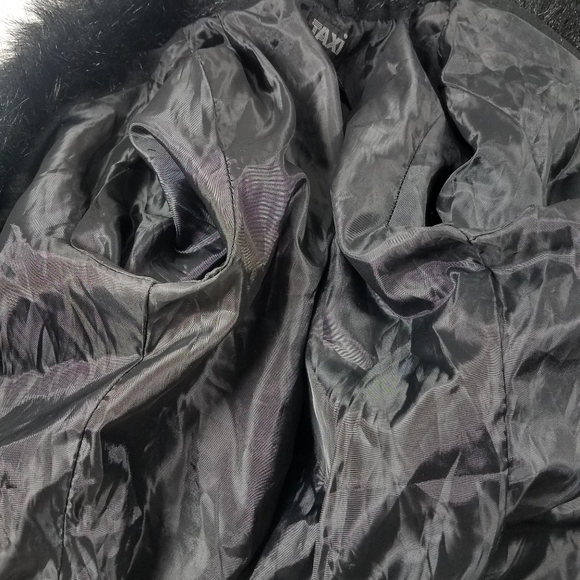 Black Wool Blend Faux Fur Jacket - Picture 12 of 12